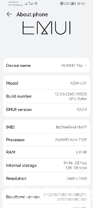 HUAWEI Y8p